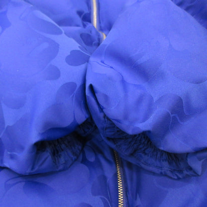 A BATHING APE | A BATHING APE TONAL SOLID CAMO PUFFER DOWN JACKET Down Jacket 001DNJ801057I Blue Size: XL
