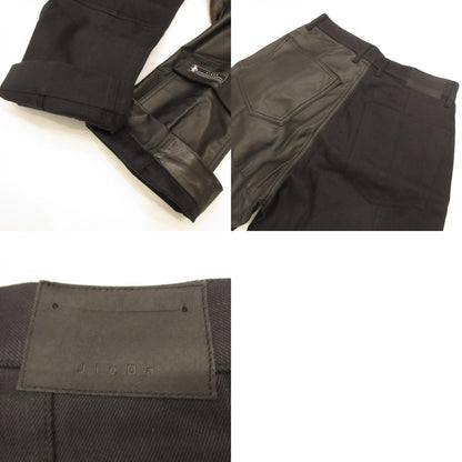 Jieda | Jieda SWING CARGO DENIM PANTS Cargo Pants Jie-22S-PT11 Faux Leather Black Size: 1