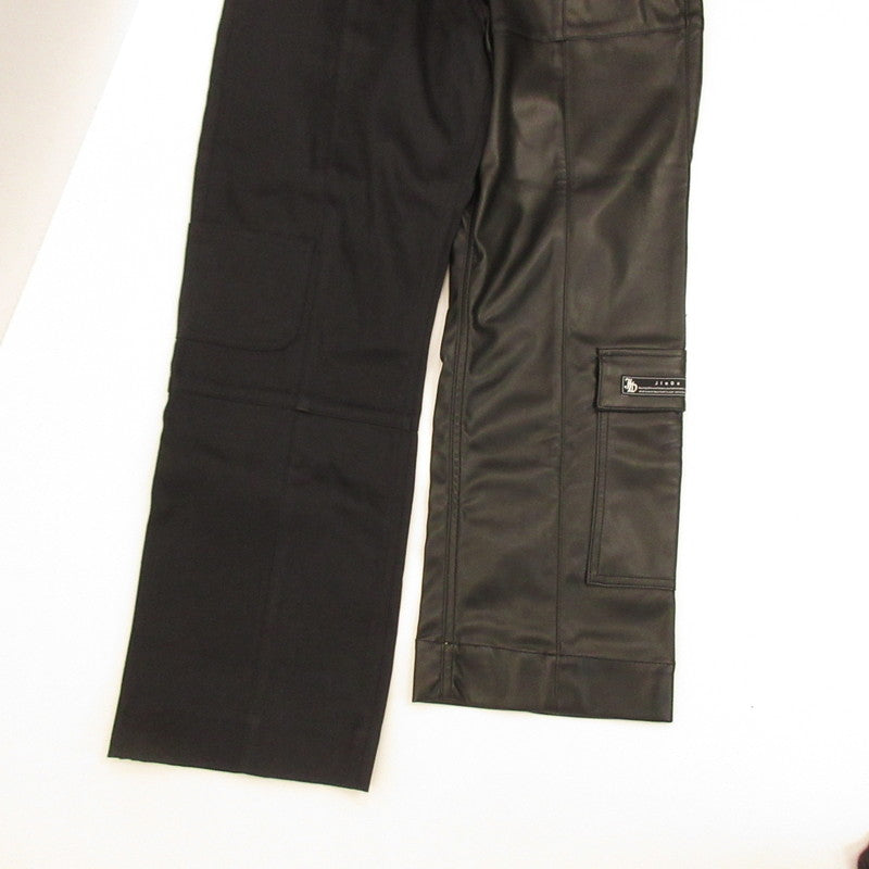 Jieda | Jieda SWING CARGO DENIM PANTS Cargo Pants Jie-22S-PT11 Faux Leather Black Size: 1