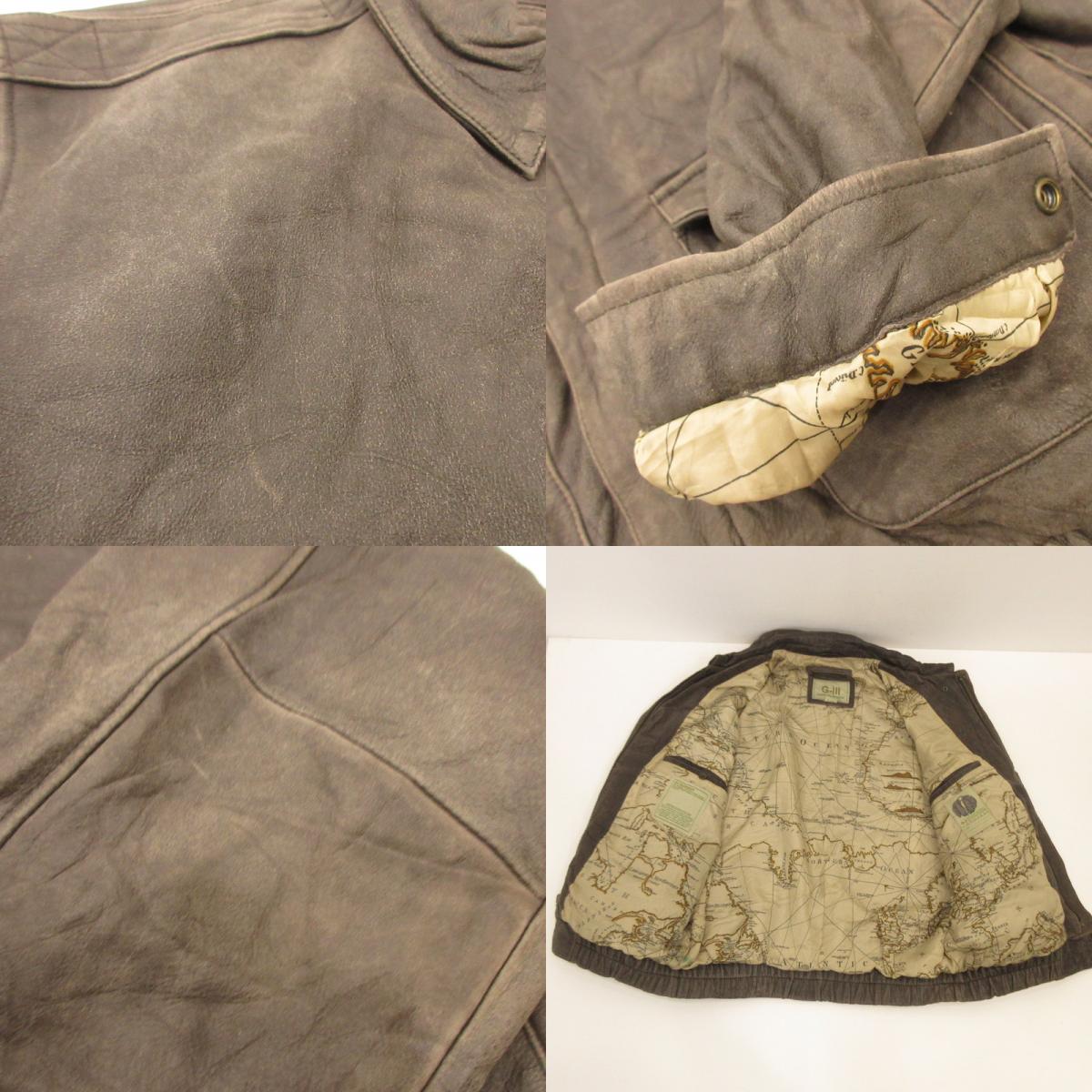 [Used] G-I AUTHENTIC BOMBER Leather Brown Size: M