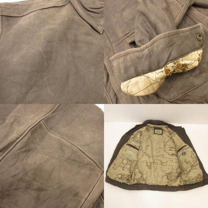 [Used] G-I AUTHENTIC BOMBER Leather Brown Size: M