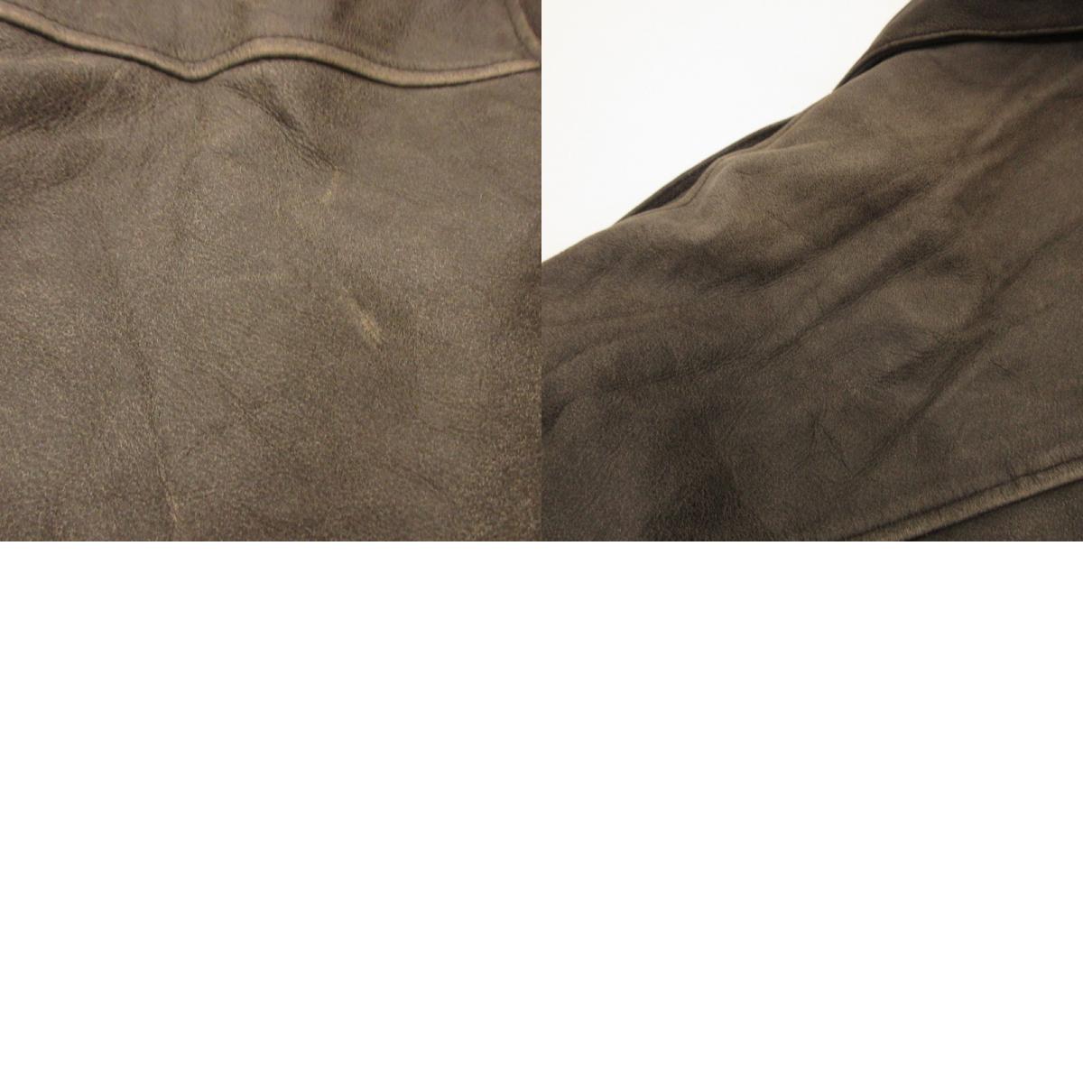 [Used] G-I AUTHENTIC BOMBER Leather Brown Size: M