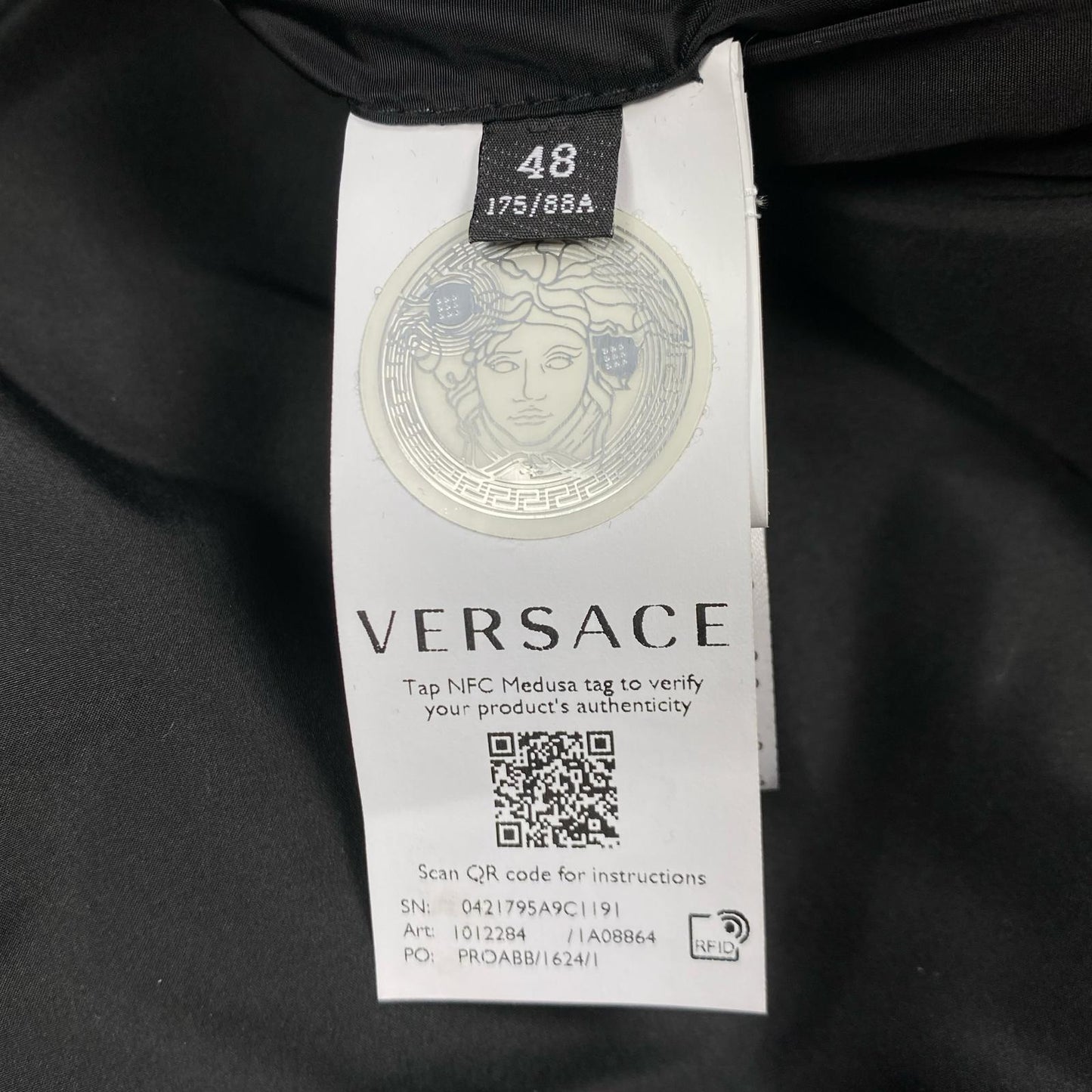 VERSACE | Versace varsity jacket 1012284 1A0864 Black Size: 48