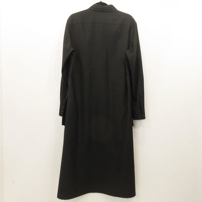 Ground Y | Ground Y Double Collar Back Long Shirt Long Sleeve Shirt GV-B05-100 Black Size: 3