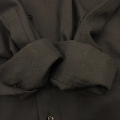 Ground Y | Ground Y Double Collar Back Long Shirt Long Sleeve Shirt GV-B05-100 Black Size: 3