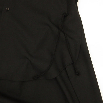 Ground Y | Ground Y Double Collar Back Long Shirt Long Sleeve Shirt GV-B05-100 Black Size: 3