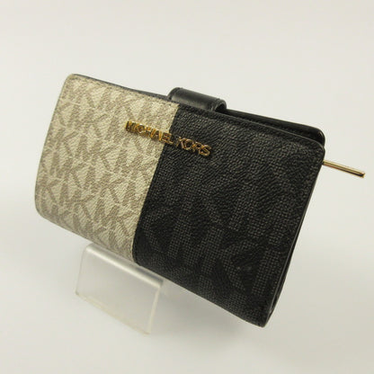 Michael Kors | Michael Kors Jet Set Medium Two-Tone Logo Wallet Bi-fold Wallet 35F4GTVF6B