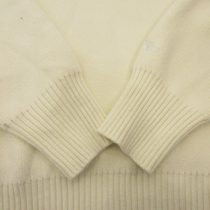 1 PIU 1 UGUALE 3 | Uno Piu Uno Uguale Tre Gradation 3D Logo Knit Sweater USK-23018 White Size: S
