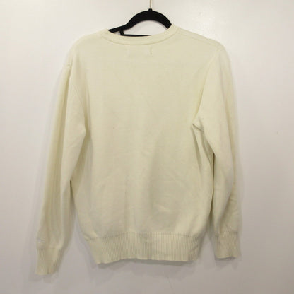 1 PIU 1 UGUALE 3 | Uno Piu Uno Uguale Tre Gradation 3D Logo Knit Sweater USK-23018 White Size: S