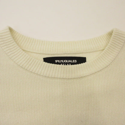 1 PIU 1 UGUALE 3 | Uno Piu Uno Uguale Tre Gradation 3D Logo Knit Sweater USK-23018 White Size: S