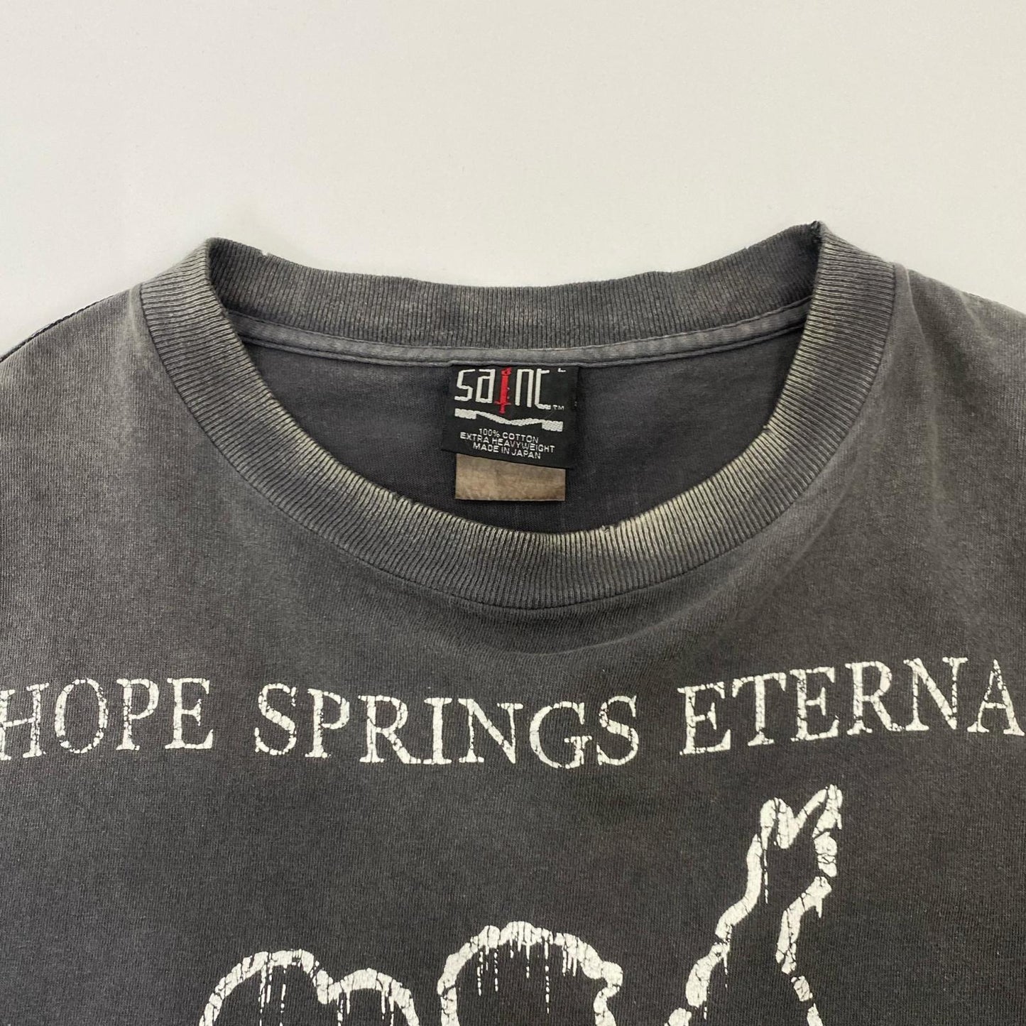 SAINT MICHAEL | セントマイケルセイントマイケル SS TEE / HOPE SPRING 半袖Ｔシャツ SM-HR8-0000-006 USED加工 グレー サイズ：L【姫路東店】