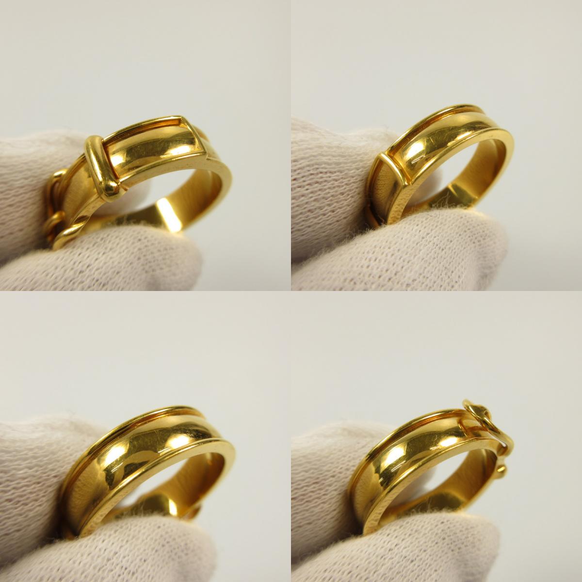 HERMES | Hermes Centure Belt Motif Scarf Ring Ring Gold