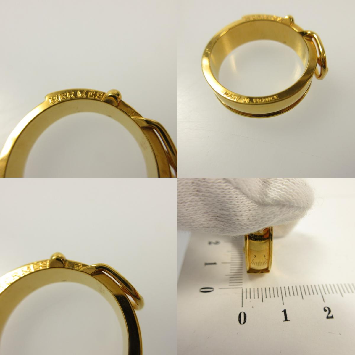 HERMES | Hermes Centure Belt Motif Scarf Ring Ring Gold