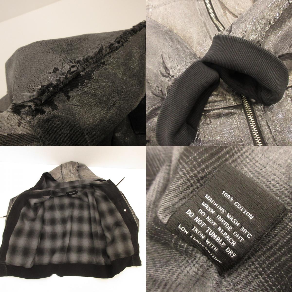 【中古】 waxed denim bomber jacket ボンバージャケット その他アウター DJKML24AVRVV01 シルバー サイズ：L