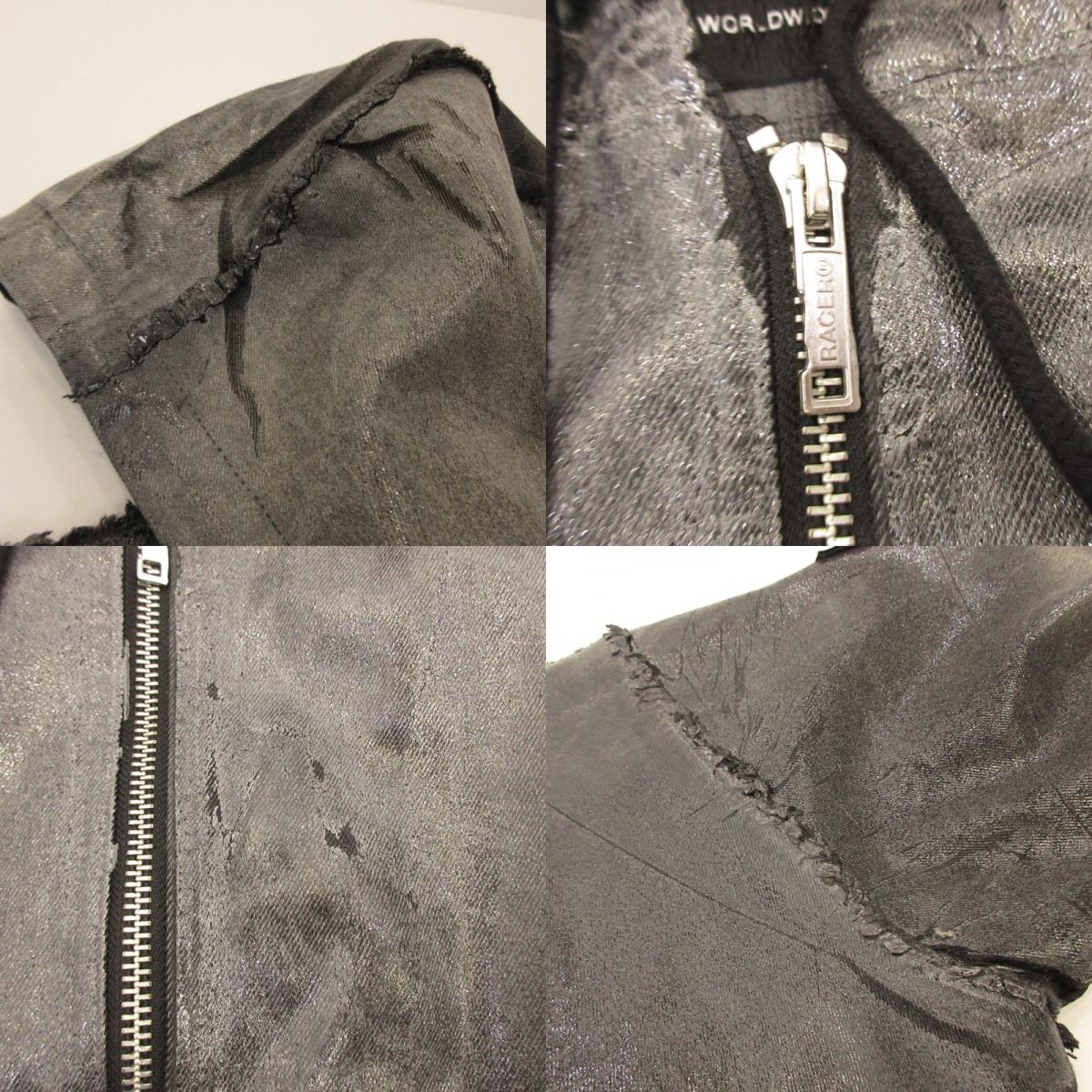 【中古】 waxed denim bomber jacket ボンバージャケット その他アウター DJKML24AVRVV01 シルバー サイズ：L