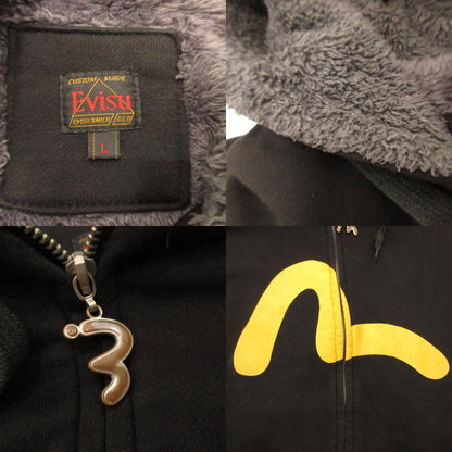 【中古】EVISU | エヴィス パーカー ブラック サイズ：L