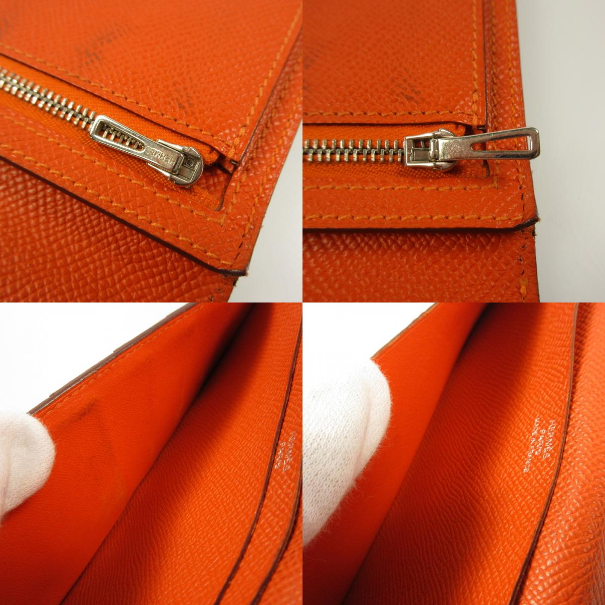 HERMES | Hermes Bearn Soufflet Alzane Long Wallet Year: □G Engraved