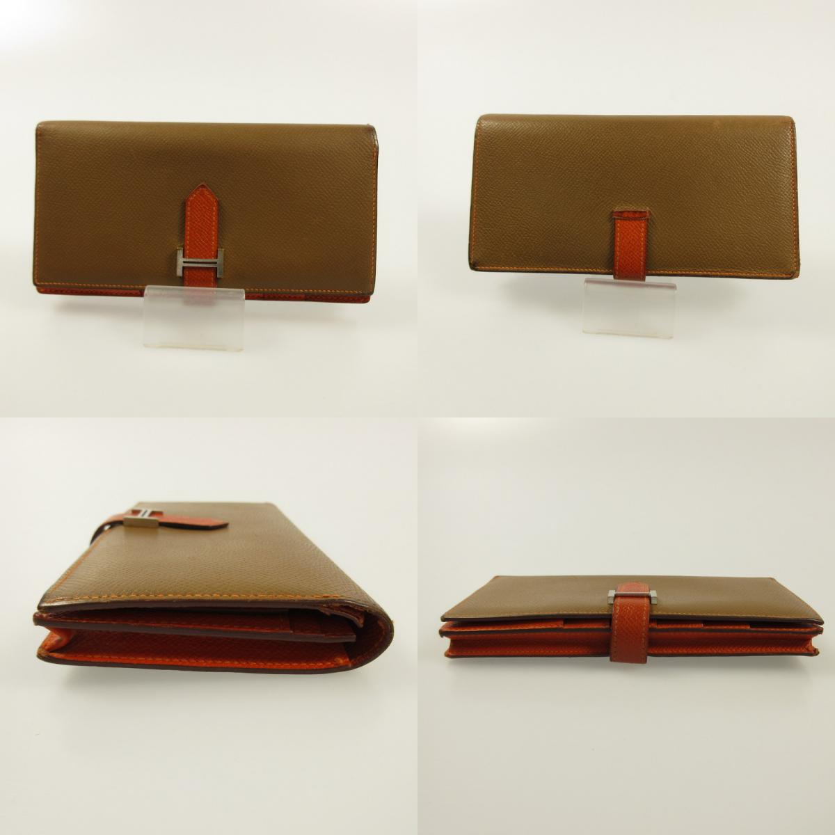 HERMES | Hermes Bearn Soufflet Alzane Long Wallet Year: □G Engraved