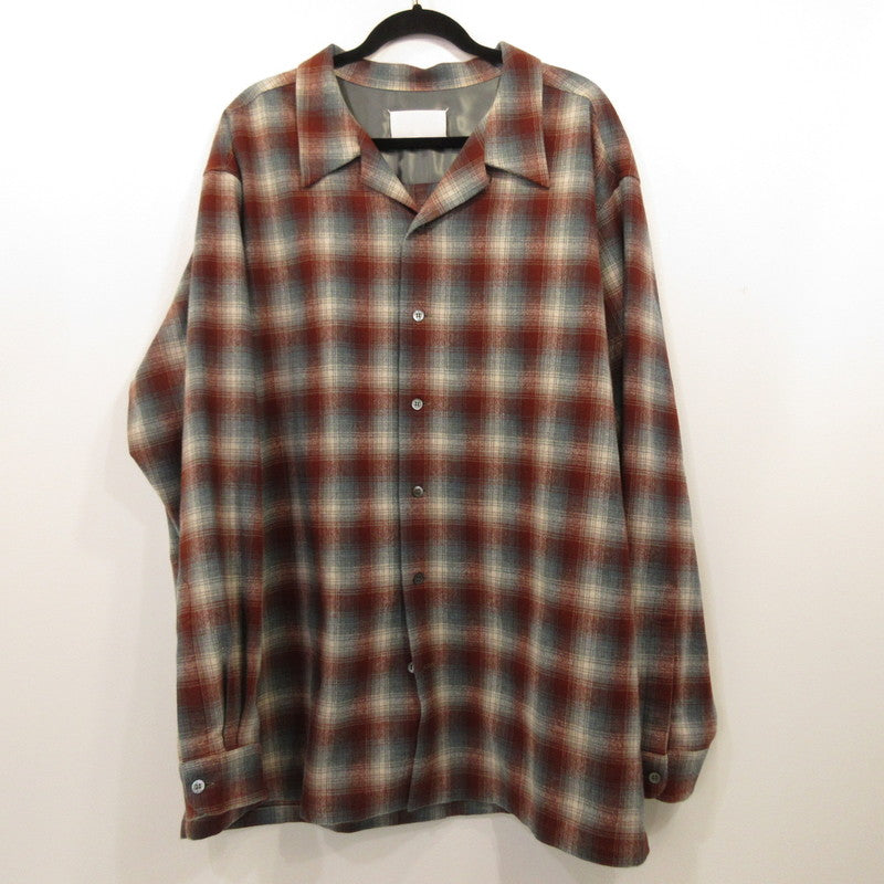 【中古】Maison Margiela | メゾンマルジェラ オーバーサイズチェックネルシャツ 長袖シャツ S67DT0010 国内正規品 サイズ：46