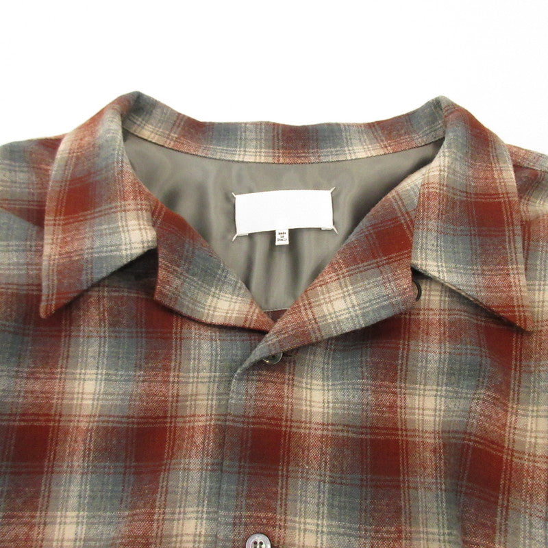 【中古】Maison Margiela | メゾンマルジェラ オーバーサイズチェックネルシャツ 長袖シャツ S67DT0010 国内正規品 サイズ：46