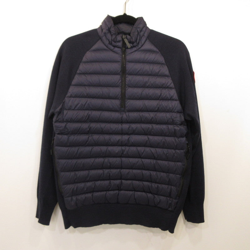 【中古】CANADA GOOSE | カナダグース HYBRIDGE KNIT PULLOVER ダウンジャケット 6894M 国内正規品 ネイビー サイズ：XS