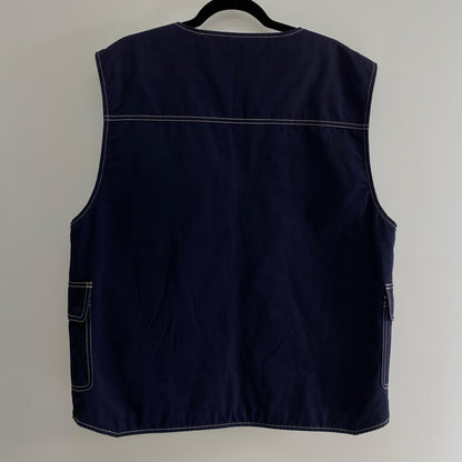 STUSSY | Stüssy POLY COTTON WORK VEST Navy Size: XL