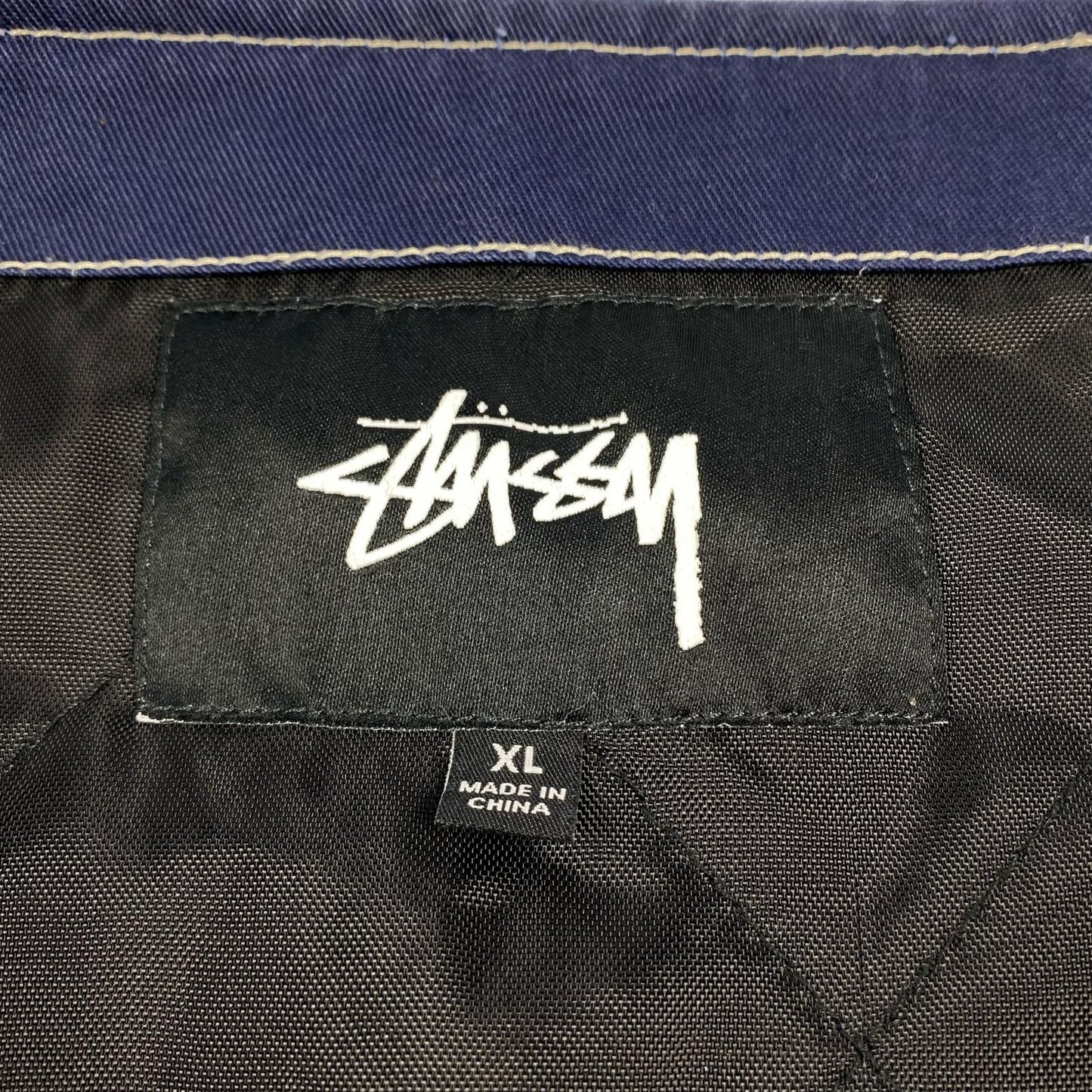 STUSSY | Stüssy POLY COTTON WORK VEST Navy Size: XL