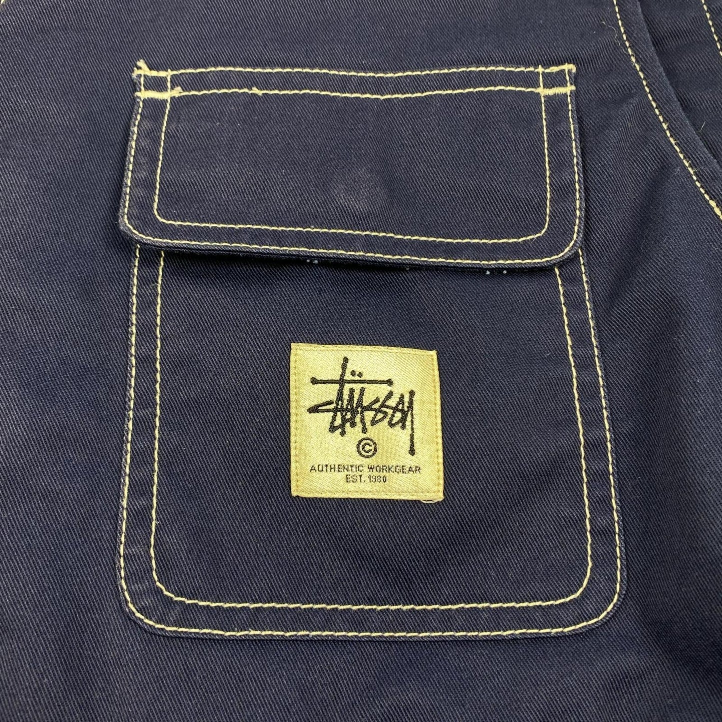 STUSSY | Stüssy POLY COTTON WORK VEST Navy Size: XL