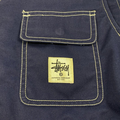 STUSSY | Stüssy POLY COTTON WORK VEST Navy Size: XL