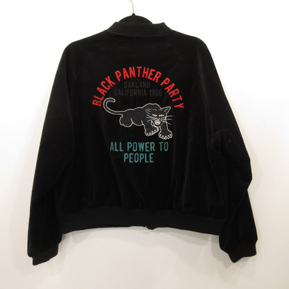 HIGH!STANDARD(聖林公司 | HIGH STANDARD BLACK PANTHER Velour Souvenir Jacket Black Size: S