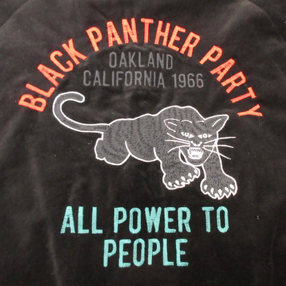 HIGH!STANDARD(聖林公司 | HIGH STANDARD BLACK PANTHER Velour Souvenir Jacket Black Size: S