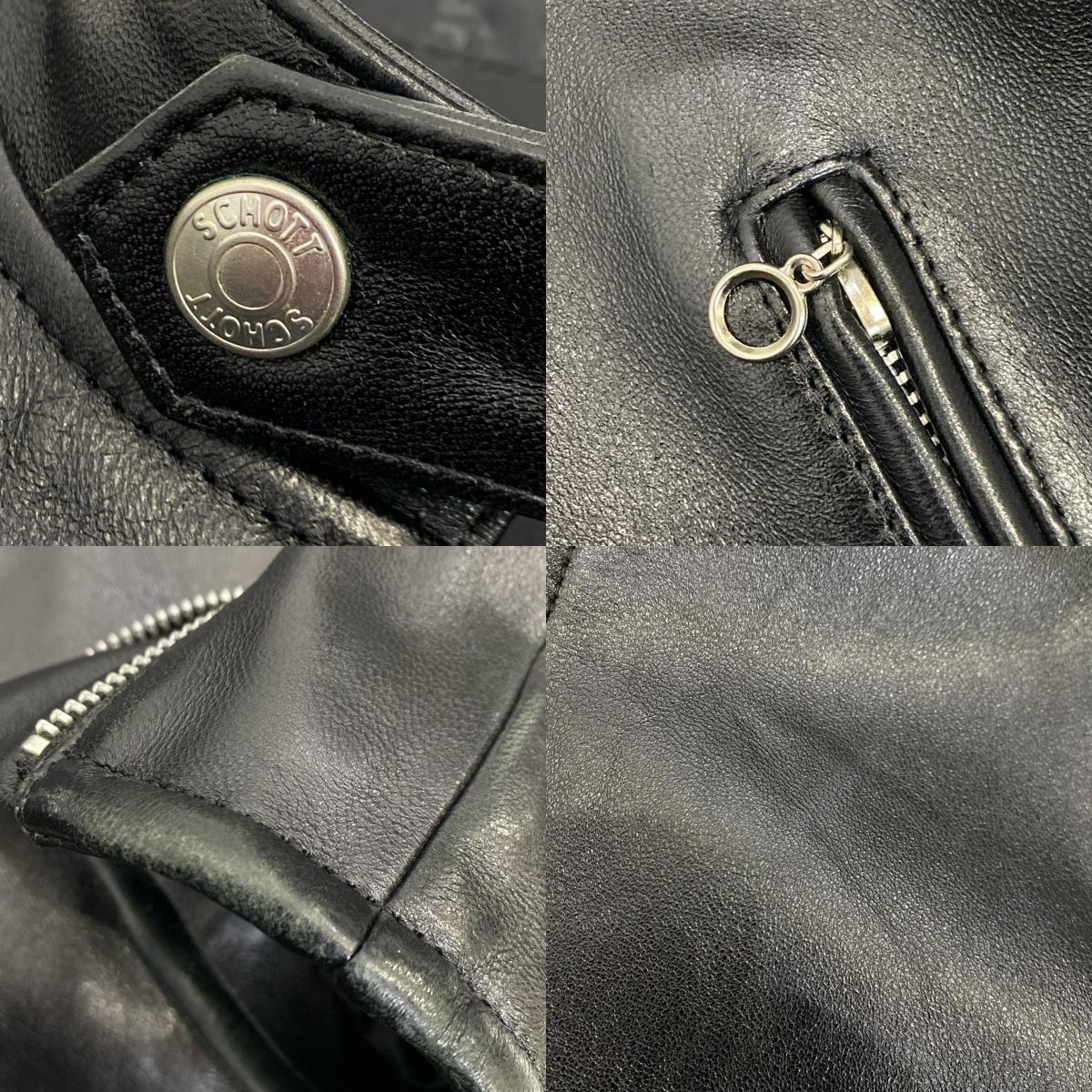 【中古】schott | ショット 70'S SINGLE RIDERS JACKET レザー 3111052 ブラック サイズ：XL