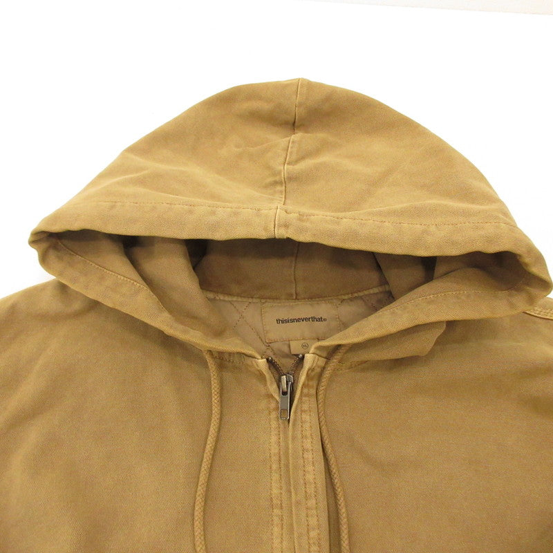 【中古】thisisneverthat | ディスイズネバーザット Overdyed Hooded Jacket その他アウター TN253WOWHS03 ブラウン サイズ：XL