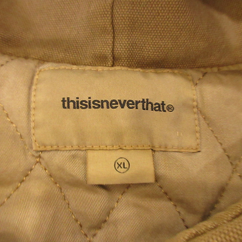 【中古】thisisneverthat | ディスイズネバーザット Overdyed Hooded Jacket その他アウター TN253WOWHS03 ブラウン サイズ：XL