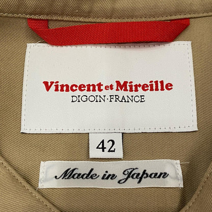 Vincent et Mireille | バンソンエミレイユ BAND COLLAR SHIRTS 長袖シャツ VM192SK11271 2019S/S ベージュ サイズ：42【姫路東店】
