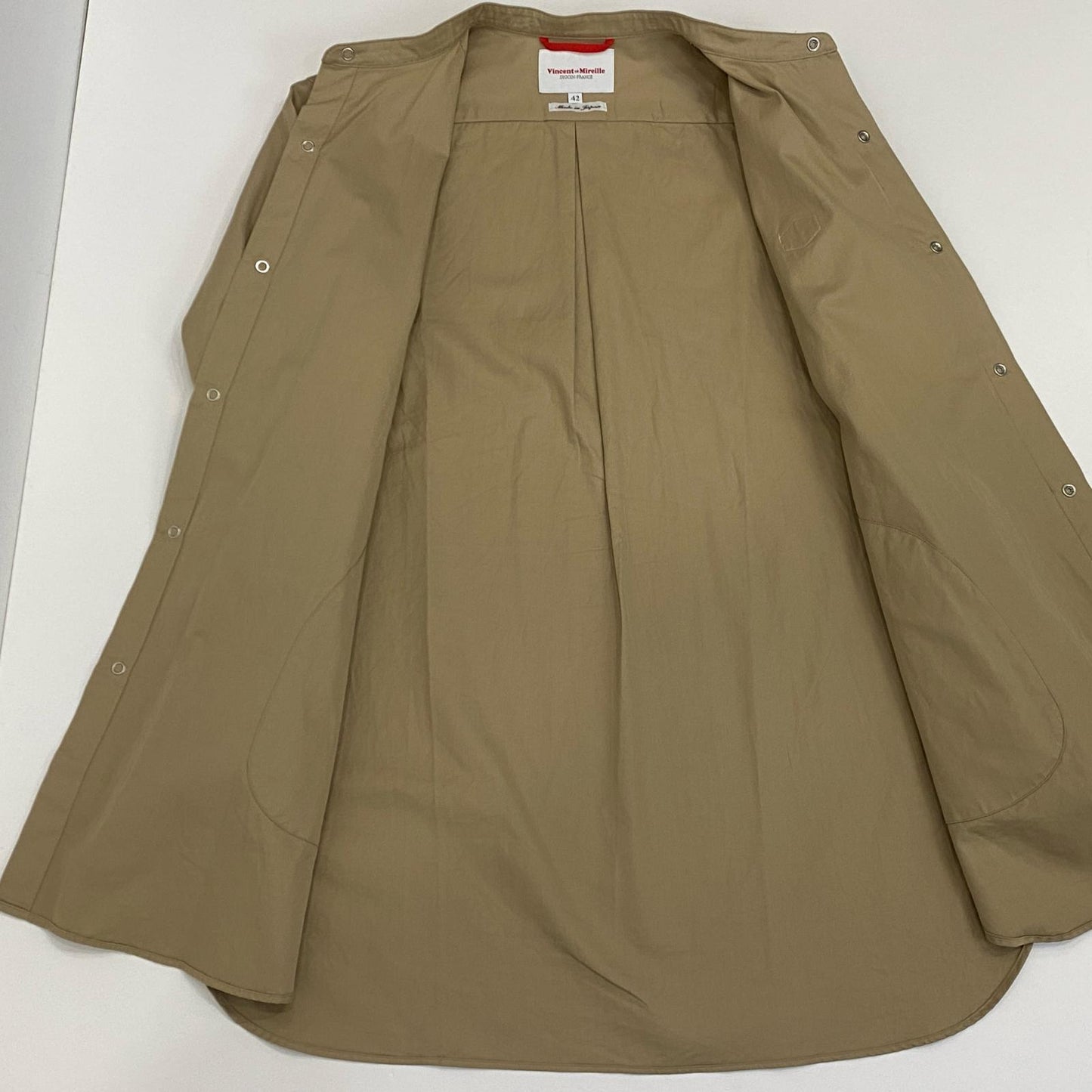 Vincent et Mireille | バンソンエミレイユ BAND COLLAR SHIRTS 長袖シャツ VM192SK11271 2019S/S ベージュ サイズ：42【姫路東店】