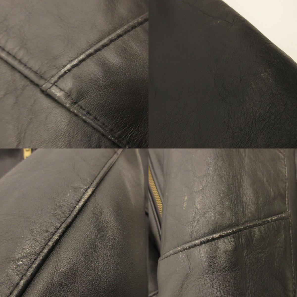 schott | Schott Leather 693 Black Size: 46