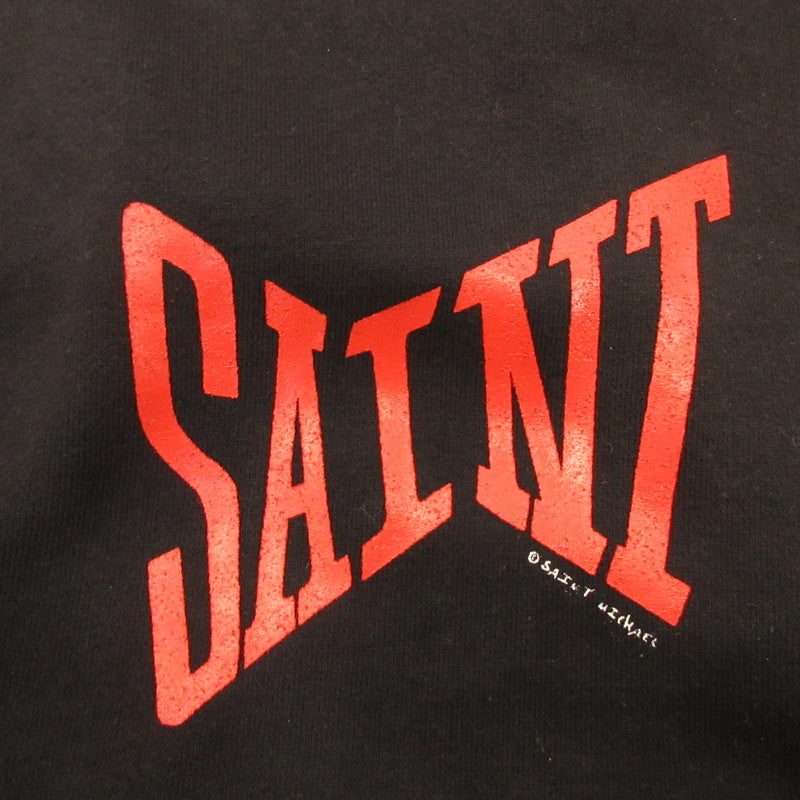【中古】SAINT MICHAEL | セントマイケルセイントマイケル LOGO HOODIE パーカー SM-S21-0000-020 ブラック サイズ：XL