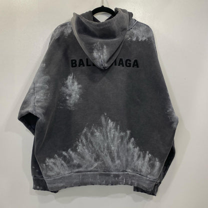 BALENCIAGA | バレンシアガ Medium Fit Hoodie パーカー 767877 プルオーバーパーカー 国内正規品 グレー サイズ：XL【姫路東店】