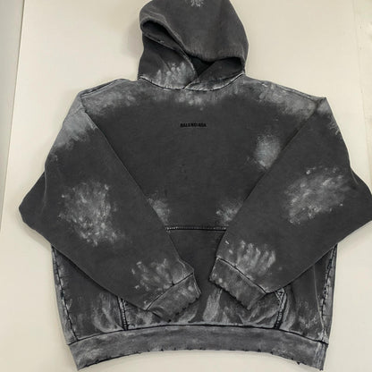BALENCIAGA | バレンシアガ Medium Fit Hoodie パーカー 767877 プルオーバーパーカー 国内正規品 グレー サイズ：XL【姫路東店】