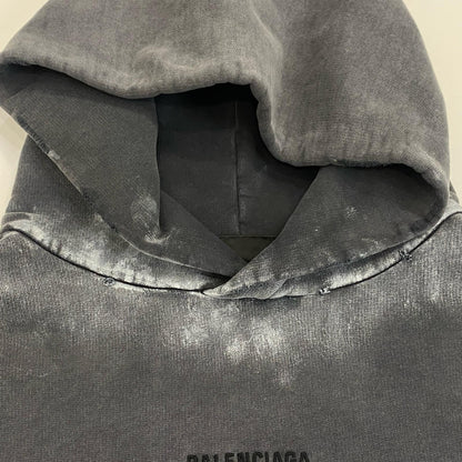 BALENCIAGA | バレンシアガ Medium Fit Hoodie パーカー 767877 プルオーバーパーカー 国内正規品 グレー サイズ：XL【姫路東店】