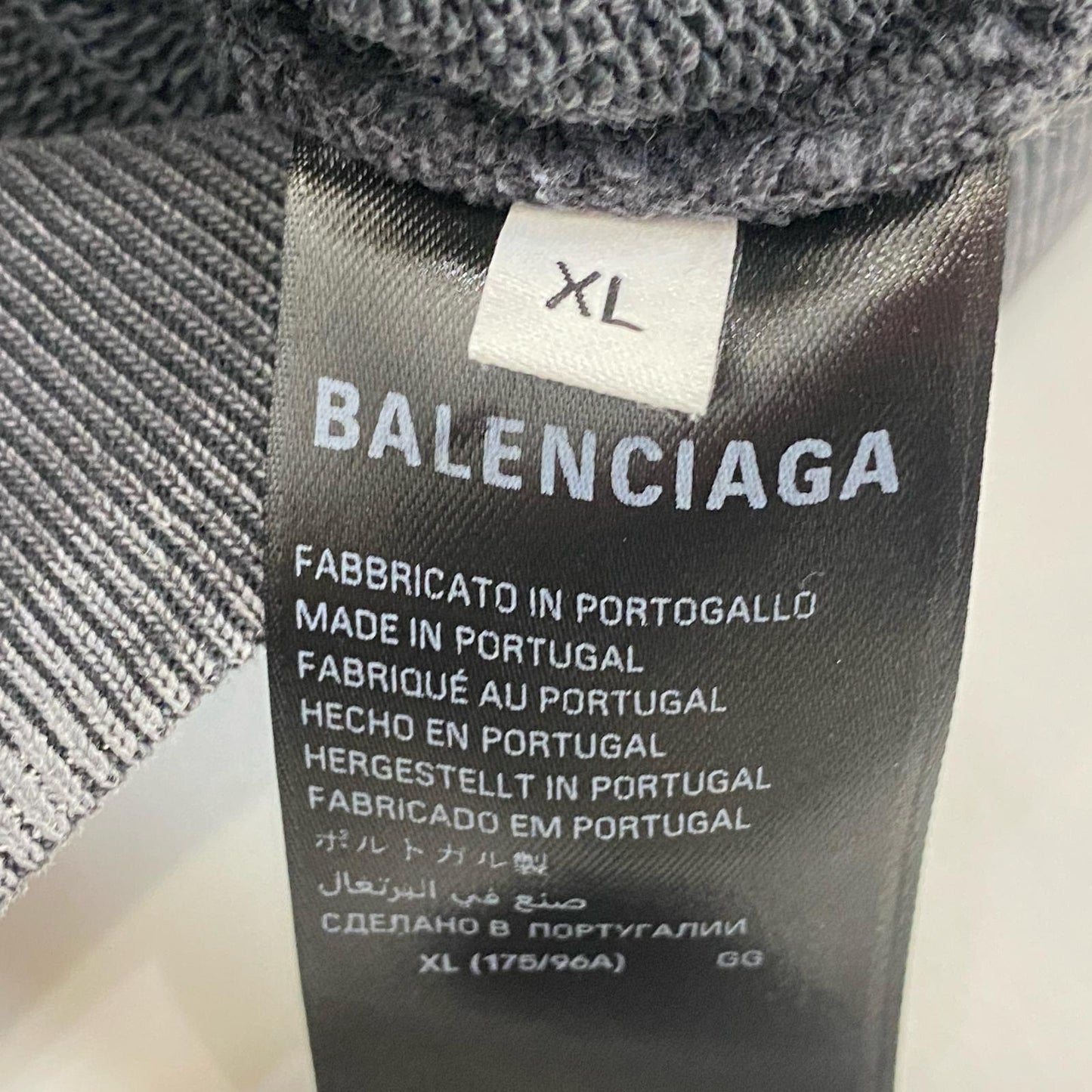 BALENCIAGA | バレンシアガ Medium Fit Hoodie パーカー 767877 プルオーバーパーカー 国内正規品 グレー サイズ：XL【姫路東店】
