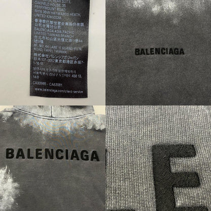 BALENCIAGA | バレンシアガ Medium Fit Hoodie パーカー 767877 プルオーバーパーカー 国内正規品 グレー サイズ：XL【姫路東店】