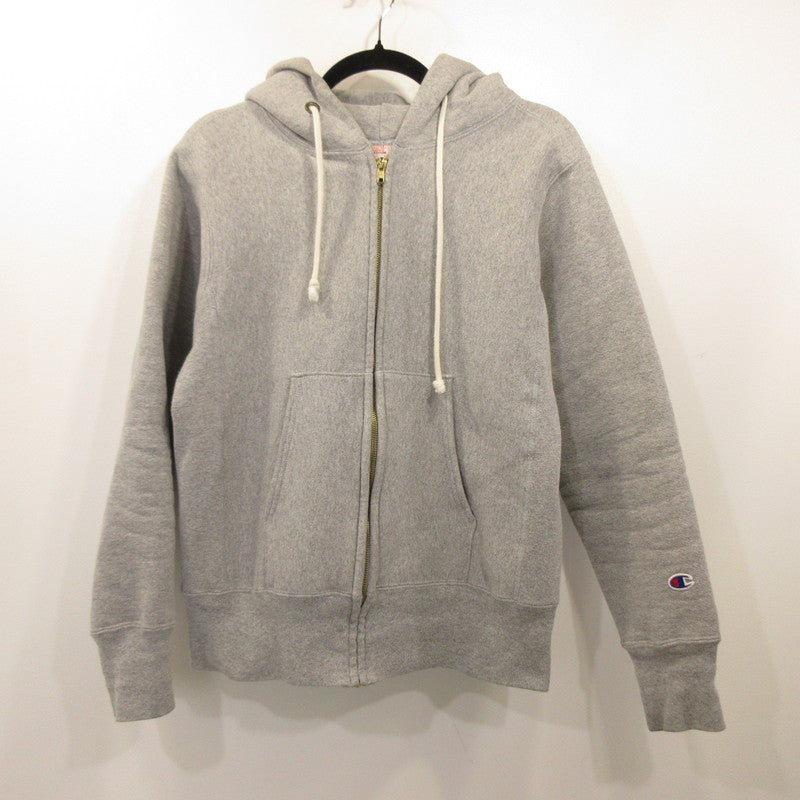 [Used] Champion | Champion Reverse Weave ZIP HOODED Hoodie C5-U102 Gray Size: M