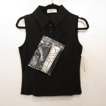 snidel | Snidel Bow Tie Polo Cut Pullover Blouse SWCT254246 Size: F Black