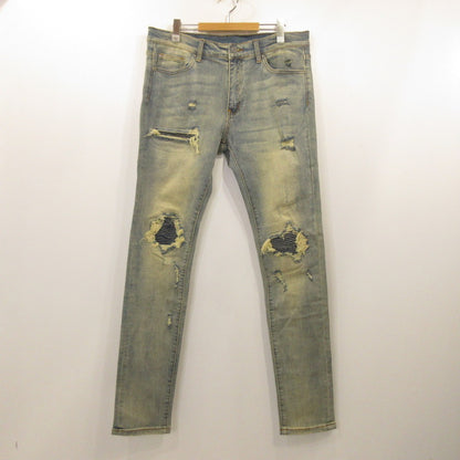【中古】mnml | ミニマル X162 STRETCH DENIM デニムパンツ ライトブルー サイズ：34
