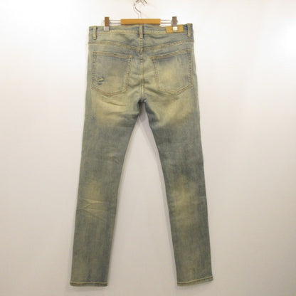【中古】mnml | ミニマル X162 STRETCH DENIM デニムパンツ ライトブルー サイズ：34