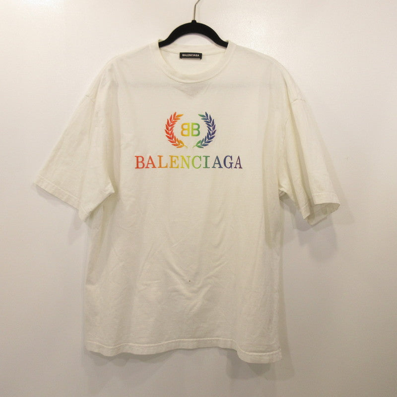 【中古】BALENCIAGA | バレンシアガ 半袖Ｔシャツ 570805 TIV53 ホワイト サイズ：L