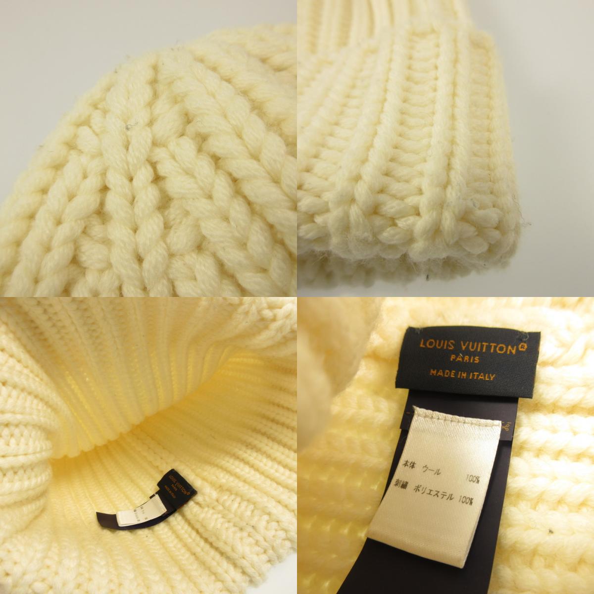 LOUIS VUITTON | Louis Vuitton Beanie Only LV Knit Cap M90799 White