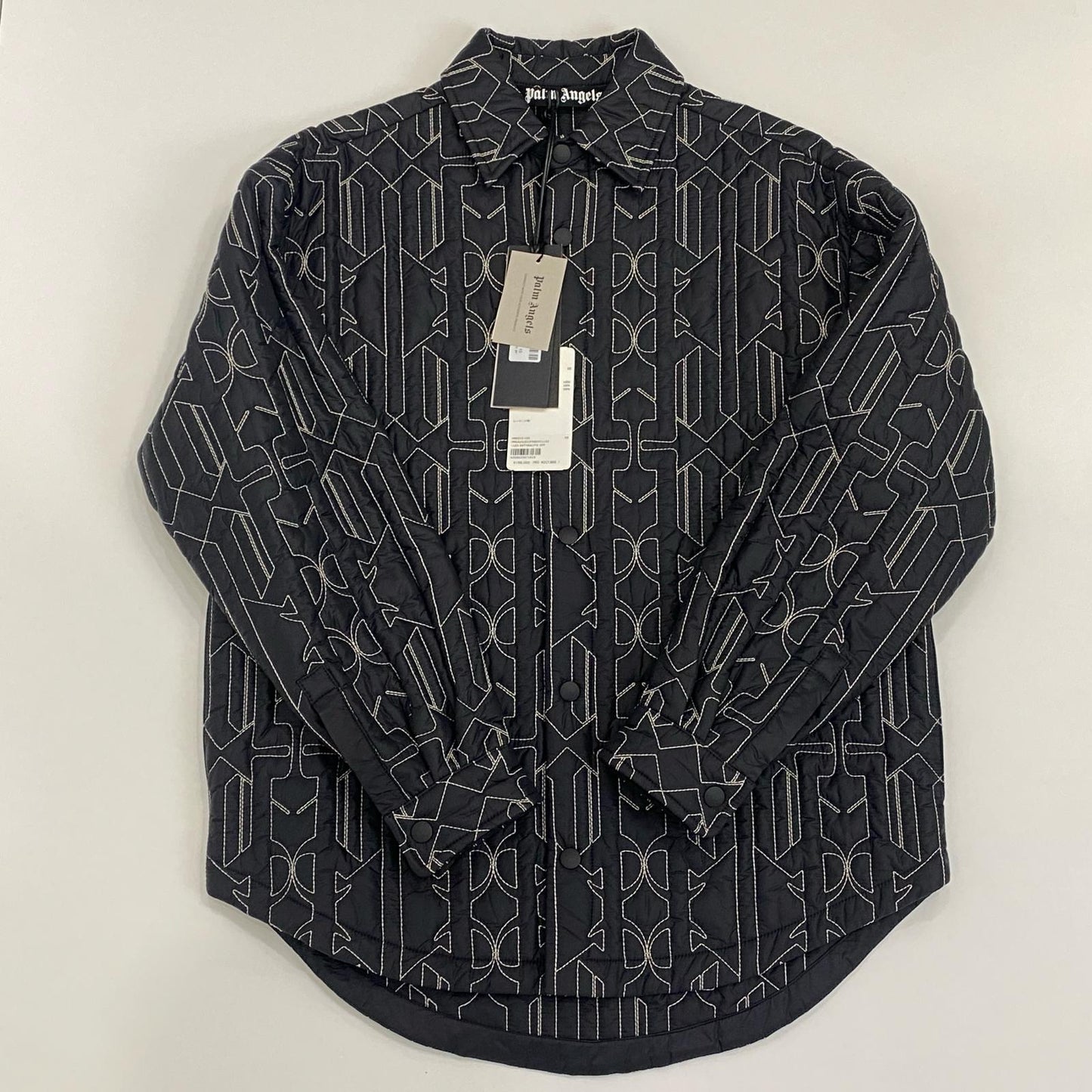 Palm Angels | パームエンジェルス All Monogram quilted nylon jacket その他トップス PMEA251E23FAB001 シャツジャケット 2023A/W ブラック サイズ：XS【姫路東店】